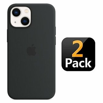 iPhone 13 Mini Hoesje Siliconen TPU Zwart 2x