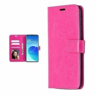 Oppo Reno 6 Pro 5G Hoesje Met Pasjeshouder Bookcase Roze