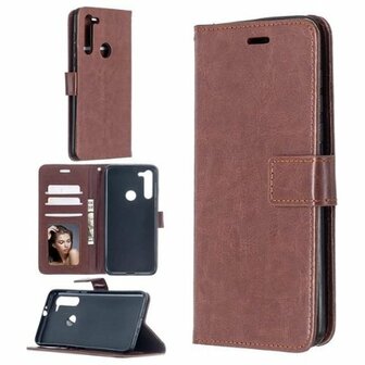 Motorola G Pro Hoesje Met Pasjeshouder Bookcase Bruin