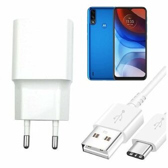 Motorola E7i Power Oplader Snellader USB C