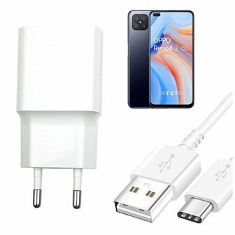 Oppo Reno4 Z 5G Oplader Snellader 25W USB C