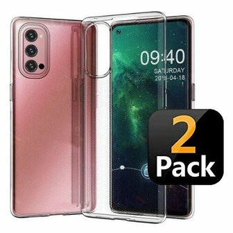 Oppo Reno 4 5G Hoesje Siliconen TPU Transparant 2x