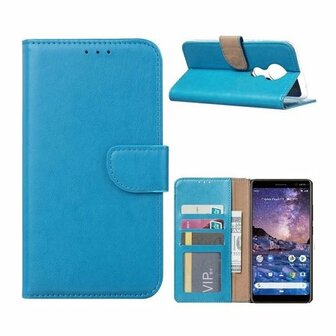 Nokia 6.2 Hoesje Met Pasjeshouder Bookcase Turquoise