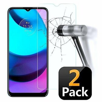 Motorola Moto E20 Screenprotector Beschermglas 2x