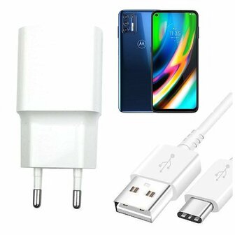 Motorola G9 Plus Oplader Snellader USB C