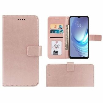 Motorola Moto G50 Hoesje Met Pasjeshouder Bookcase Rose Goud