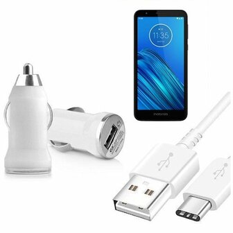 Autolader Motorola Moto E6 USB C