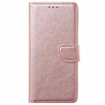 Motorola G Pro Hoesje Met Pasjeshouder Bookcase Rose Goud