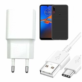 Motorola E6 Plus Oplader Snellader USB C