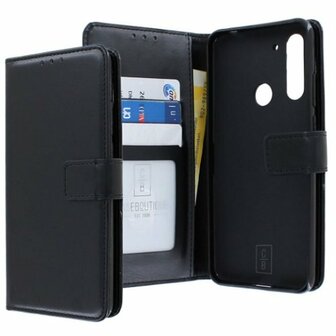 Motorola G Pro Hoesje Met Pasjeshouder Bookcase Zwart