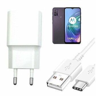 Motorola Moto G10 Oplader Snellader USB C