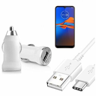 Autolader Motorola E6 Plus USB C