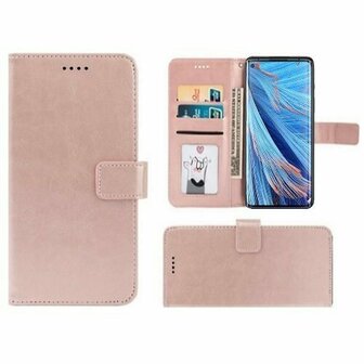 Oppo Find X2 Neo Hoesje Met Pasjeshouder Bookcase Rose Goud