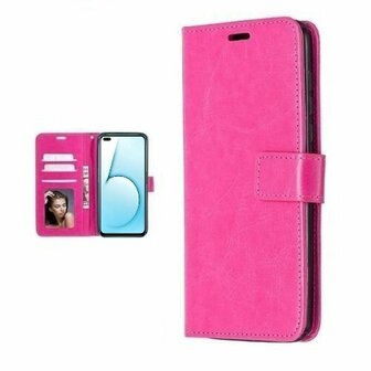 Realme X50 5G Hoesje Met Pasjeshouder Bookcase Roze