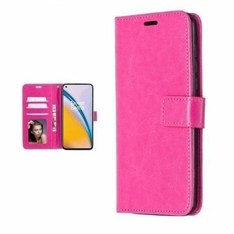 OnePlus Nord 2 Hoesje Met Pasjeshouder Bookcase Roze