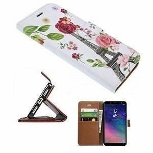 Samsung A6 2018 Hoesje Met Pasjeshouder Bookcase Eiffeltoren