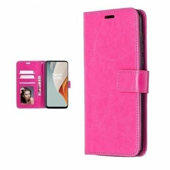 OnePlus Nord N100 Hoesje Met Pasjeshouder Bookcase Roze