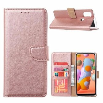 OnePlus Nord N100 Hoesje Met Pasjeshouder Bookcase Rose Goud