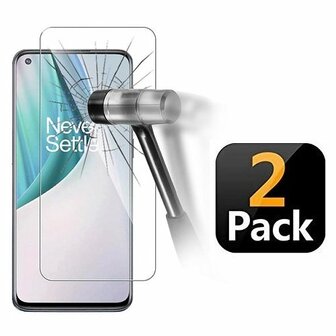 OnePlus Nord N10 5G Screenprotector Beschermglas 2x