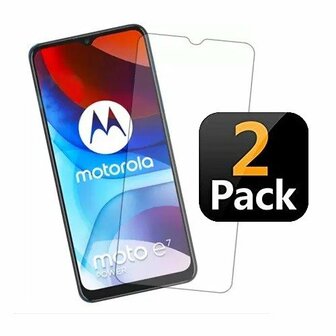 Motorola E7i Power Screenprotector Beschermglas 2x