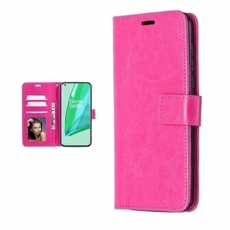 OnePlus 9 Pro Hoesje Met Pasjeshouder Bookcase Roze
