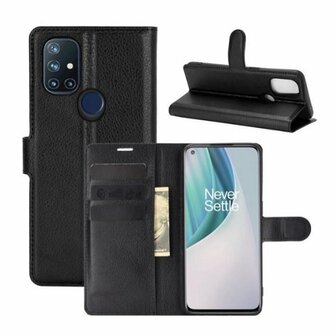 OnePlus Nord N10 Hoesje Met Pasjeshouder Bookcase Zwart