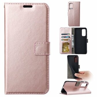 OnePlus Nord N10 Hoesje Met Pasjeshouder Bookcase Rose Goud