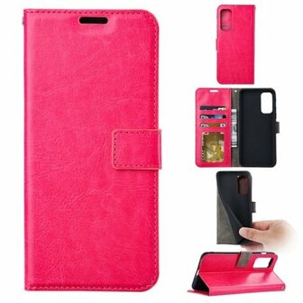 OnePlus Nord N10 Hoesje Met Pasjeshouder Bookcase Roze