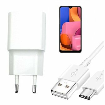 Samsung A20s Oplader Snellader USB C