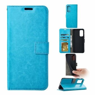 Motorola Moto G60S Hoesje Met Pasjeshouder Bookcase Turquoise