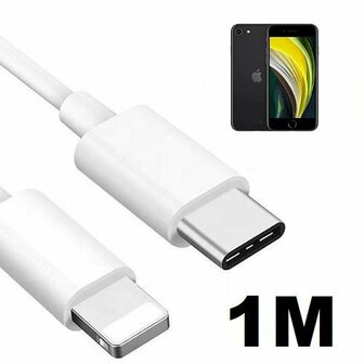 iPhone SE 2020 Oplaadkabel USB C Lightning 1 Meter