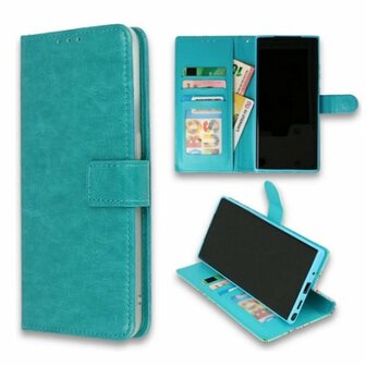 Motorola Moto G10 Hoesje Met Pasjeshouder Bookcase Turquoise