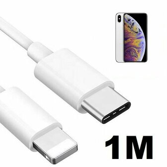 iPhone XS Max Oplaadkabel USB C Lightning 1 Meter