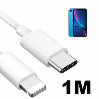 iPhone XR Oplaadkabel USB C Lightning 1 Meter