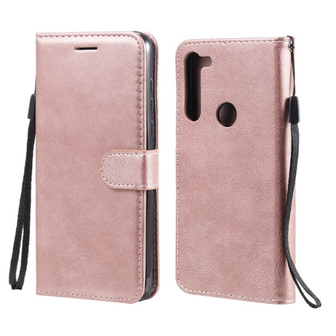 Motorola Moto G8 Power Hoesje Met Pasjeshouder Bookcase Rose Goud