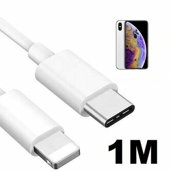 iPhone XS Oplaadkabel USB C Lightning 1 Meter