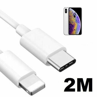 iPhone XS Oplaadkabel USB C Lightning 2 Meter