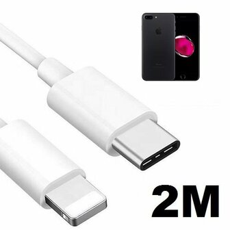 iPhone 7 Plus Oplaadkabel USB C Lightning 2 Meter