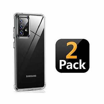 Samsung A32 4G Hoesje TPU Siliconen Transparant 2x