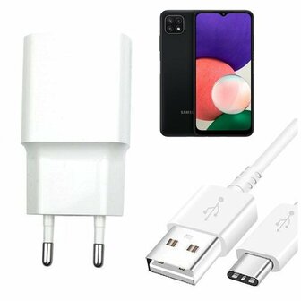 Samsung A22 4G Oplader Snellader USB C