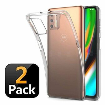 Motorola G9 Plus Hoesje TPU Siliconen Transparant 2x