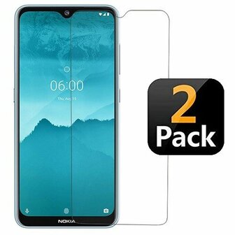 Nokia 6.2 Screenprotector Beschermglas 2x