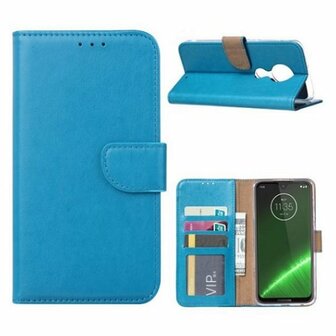 Motorola Moto G7 Hoesje Met Pasjeshouder Bookcase Turquoise