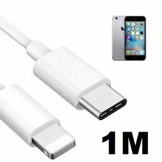 iPhone 6 6s Oplaadkabel USB C Lightning 1 Meter