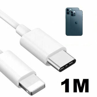 iPhone 12 Pro Max Oplaadkabel USB C Lightning 1 Meter