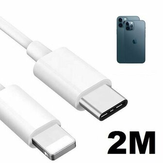 iPhone 12 Pro Max Oplaadkabel USB C Lightning 2 Meter