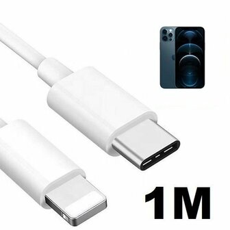 iPhone 12 Pro Oplaadkabel USB C Lightning 1 Meter