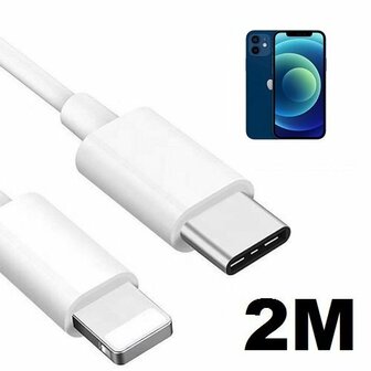 iPhone 12 Oplaadkabel USB C Lightning 2 Meter