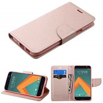 HTC 10 Wallet Case Hoesje Goud