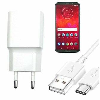 Motorola Moto Z3 Play Oplader Snellader USB C